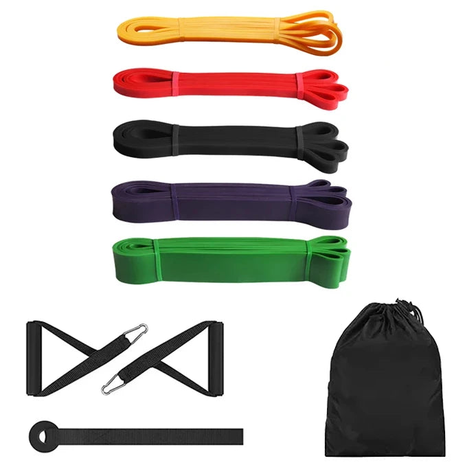 Premium Natural Latex Resistance Bands – Elastic Power Bands for Strength Training, Fitness Workouts and Home Gym Exercises