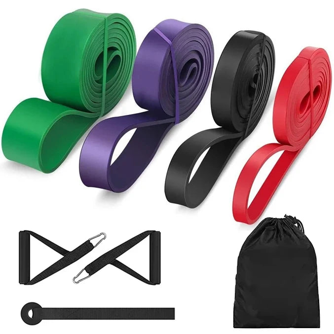 Premium Natural Latex Resistance Bands – Elastic Power Bands for Strength Training, Fitness Workouts and Home Gym Exercises