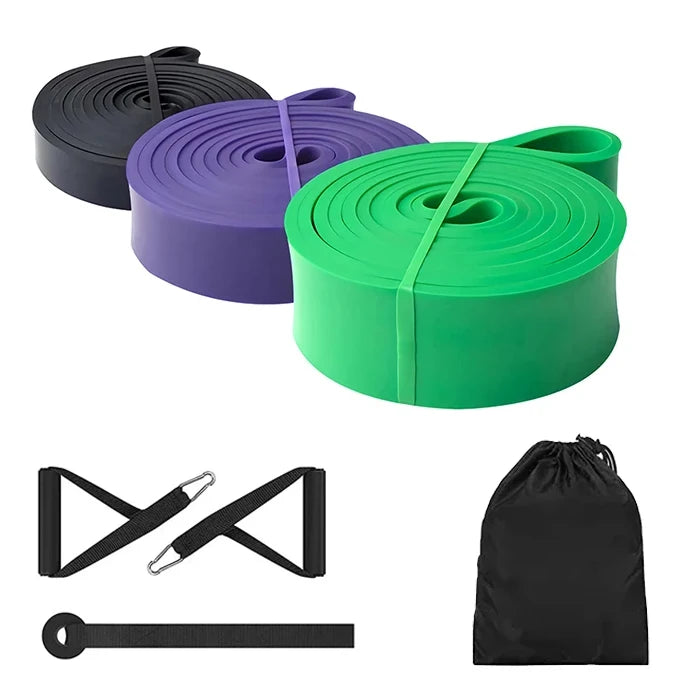 Premium Natural Latex Resistance Bands – Elastic Power Bands for Strength Training, Fitness Workouts and Home Gym Exercises