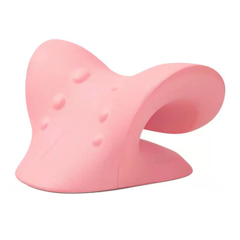Premium Neck Support Pillow – Chiropractic Relaxer & Shoulder Traction Stretcher – Therapeutic Cervical Spine Alignment Device for Pain Relief