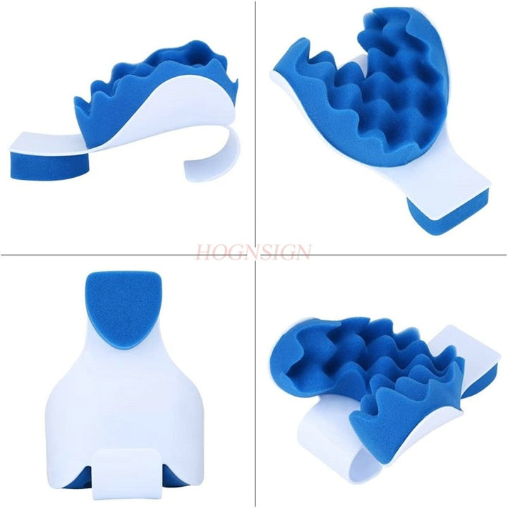 Premium Neck Support Pillow – Chiropractic Relaxer & Shoulder Traction Stretcher – Therapeutic Cervical Spine Alignment Device for Pain Relief