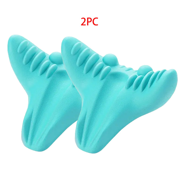 Premium Neck Support Pillow – Chiropractic Relaxer & Shoulder Traction Stretcher – Therapeutic Cervical Spine Alignment Device for Pain Relief