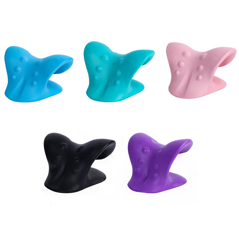 Premium Neck Support Pillow – Chiropractic Relaxer & Shoulder Traction Stretcher – Therapeutic Cervical Spine Alignment Device for Pain Relief