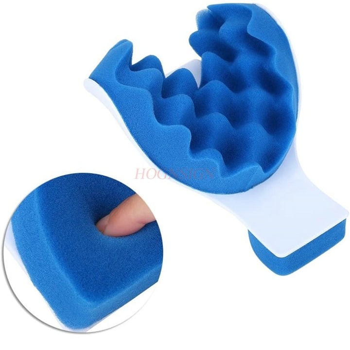 Premium Neck Support Pillow – Chiropractic Relaxer & Shoulder Traction Stretcher – Therapeutic Cervical Spine Alignment Device for Pain Relief