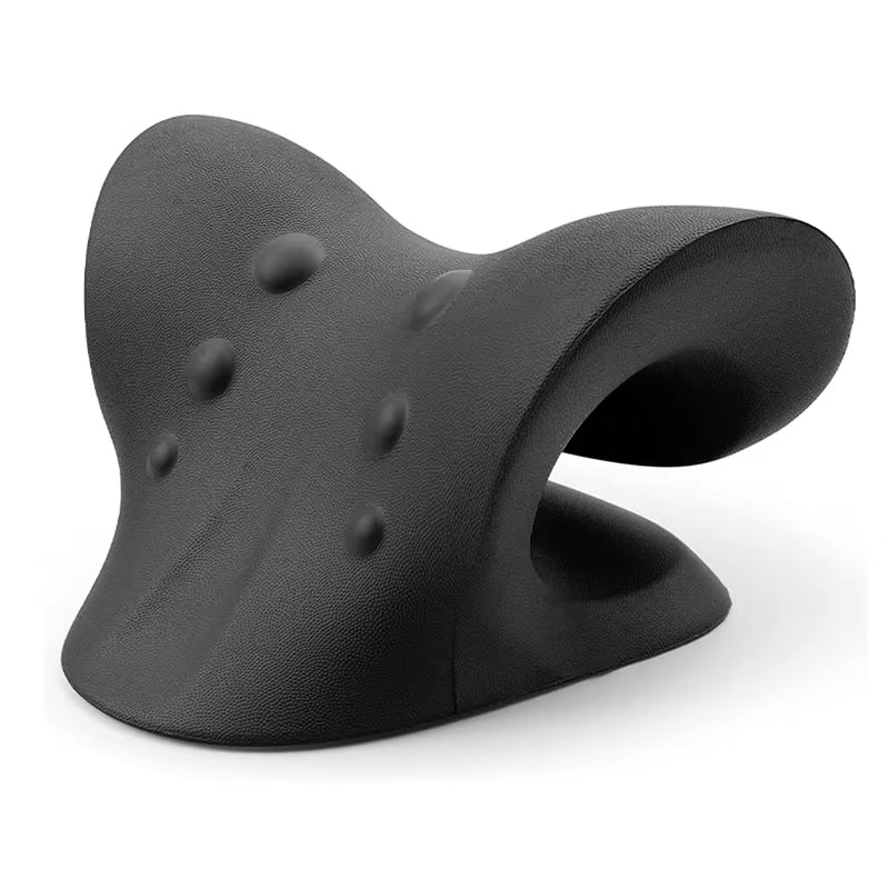 Premium Neck Support Pillow – Chiropractic Relaxer & Shoulder Traction Stretcher – Therapeutic Cervical Spine Alignment Device for Pain Relief