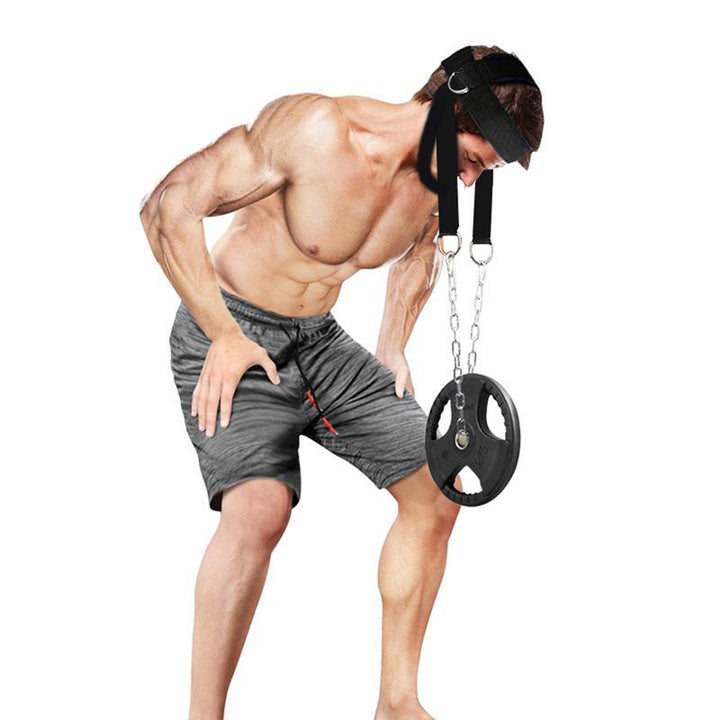 Premium Neck Training Harness for Strength & Muscle Power - Adjustable Head Strap for Weight Lifting & Injury Recovery - Neoprene Head Harness for Gym Fitness