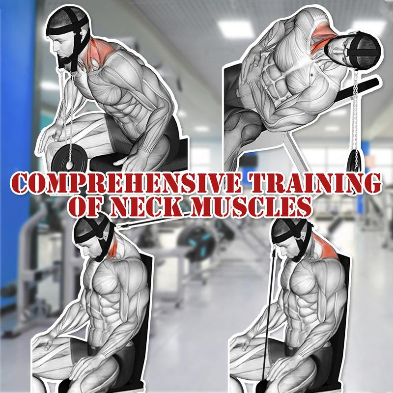 Premium Neck Training Harness for Strength & Muscle Power - Adjustable Head Strap for Weight Lifting & Injury Recovery - Neoprene Head Harness for Gym Fitness