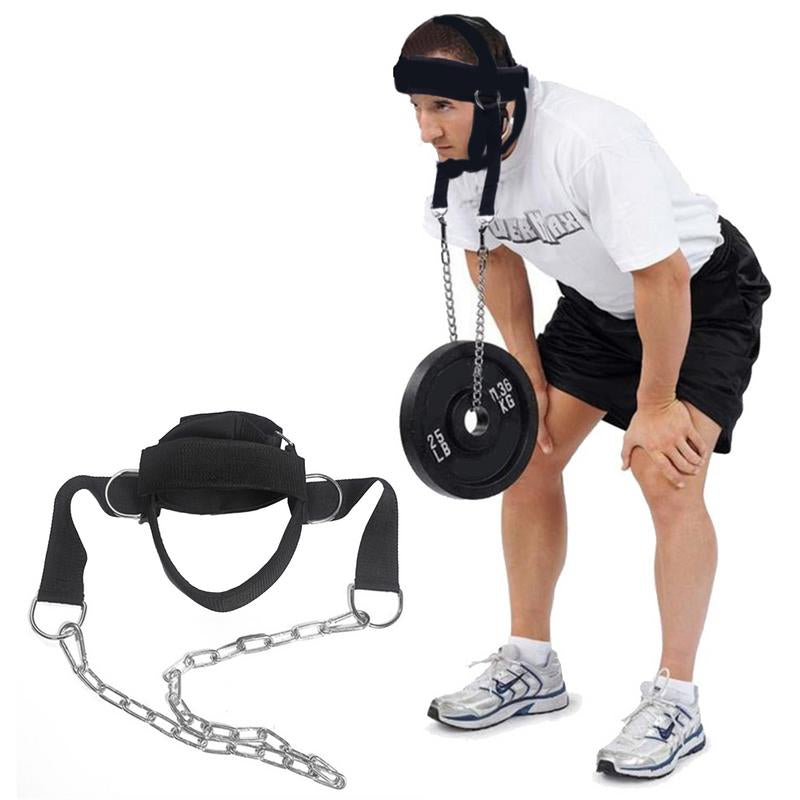 Premium Neck Training Harness for Strength & Muscle Power - Adjustable Head Strap for Weight Lifting & Injury Recovery - Neoprene Head Harness for Gym Fitness
