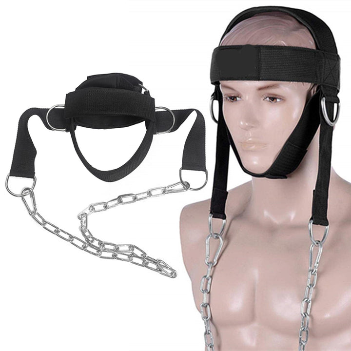 Premium Neck Training Harness for Strength & Muscle Power - Adjustable Head Strap for Weight Lifting & Injury Recovery - Neoprene Head Harness for Gym Fitness