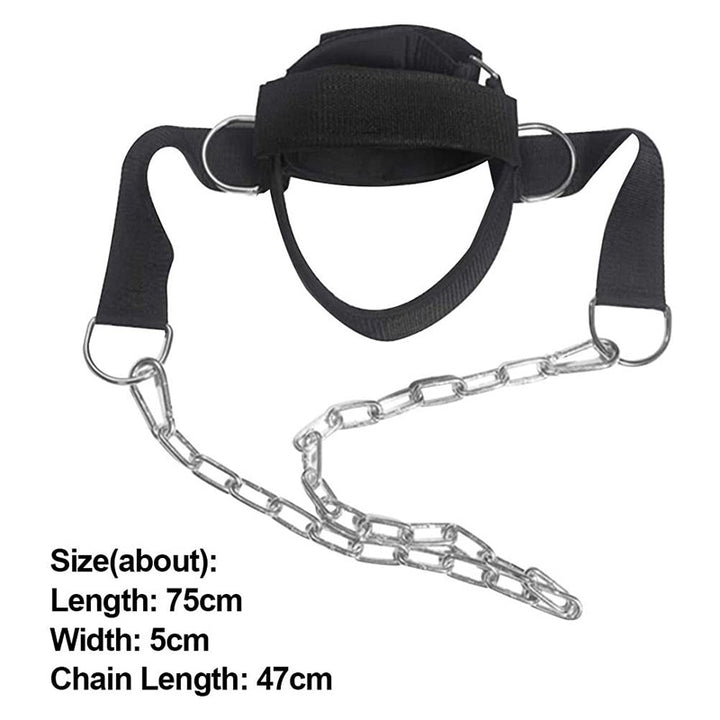 Premium Neck Training Harness for Strength & Muscle Power - Adjustable Head Strap for Weight Lifting & Injury Recovery - Neoprene Head Harness for Gym Fitness