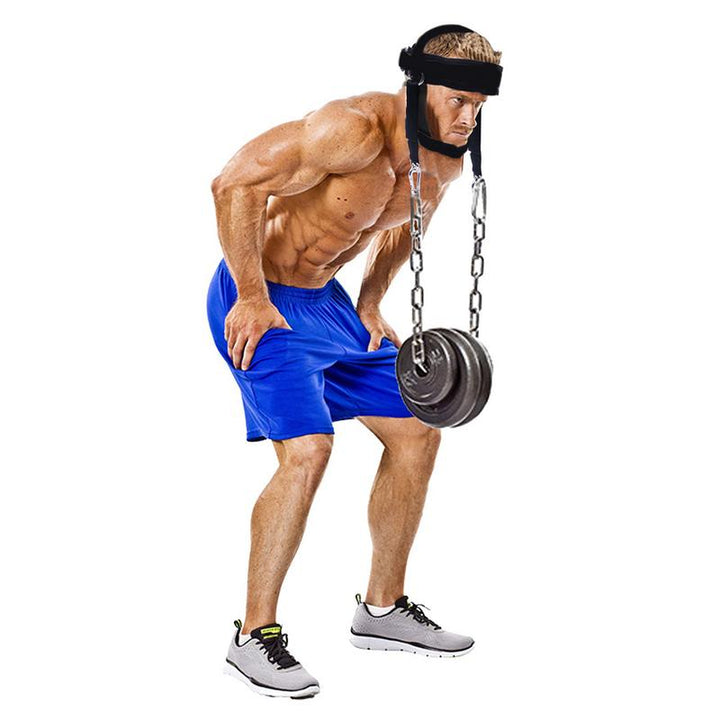 Premium Neck Training Harness for Strength & Muscle Power - Adjustable Head Strap for Weight Lifting & Injury Recovery - Neoprene Head Harness for Gym Fitness