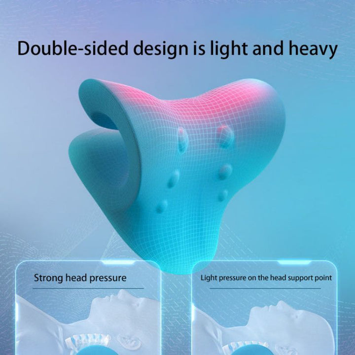 Premium Neck and Shoulder Stretcher Relaxer - Cervical Chiropractic Traction Device, Ergonomic Massage Pillow for Pain Relief and Spine Alignment, Neck Tension & Headache Relief