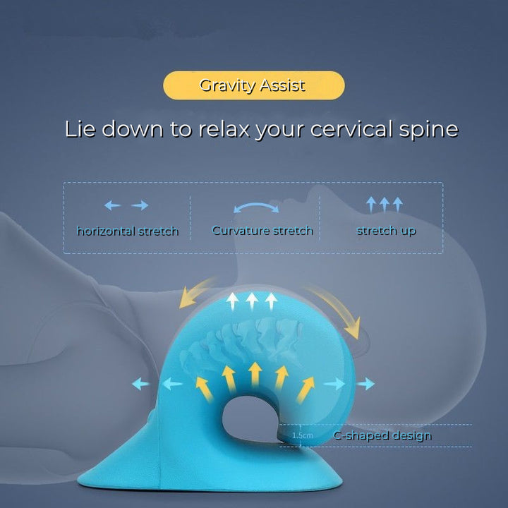 Premium Neck and Shoulder Stretcher Relaxer - Cervical Chiropractic Traction Device, Ergonomic Massage Pillow for Pain Relief and Spine Alignment, Neck Tension & Headache Relief