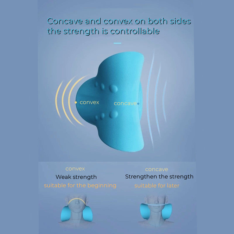 Premium Neck and Shoulder Stretcher Relaxer - Cervical Chiropractic Traction Device, Ergonomic Massage Pillow for Pain Relief and Spine Alignment, Neck Tension & Headache Relief