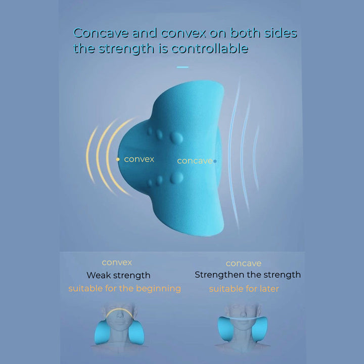 Premium Neck and Shoulder Stretcher Relaxer - Cervical Chiropractic Traction Device, Ergonomic Massage Pillow for Pain Relief and Spine Alignment, Neck Tension & Headache Relief