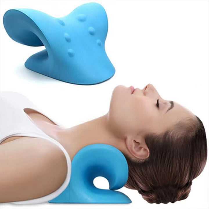 Premium Neck and Shoulder Stretcher Relaxer - Cervical Chiropractic Traction Device, Ergonomic Massage Pillow for Pain Relief and Spine Alignment, Neck Tension & Headache Relief
