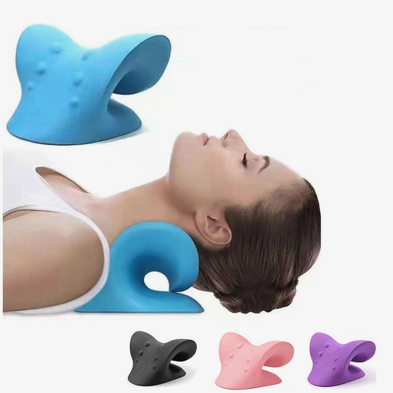 Premium Neck and Shoulder Stretcher Relaxer - Cervical Chiropractic Traction Device, Ergonomic Massage Pillow for Pain Relief and Spine Alignment, Neck Tension & Headache Relief