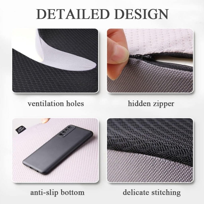 Premium Non-Slip Orthopedic Memory Foam Cushion – Tailbone and Sciatica Pain Relief Seat Cushion for Prostate Comfort, Back Support, and Chair or Car Use