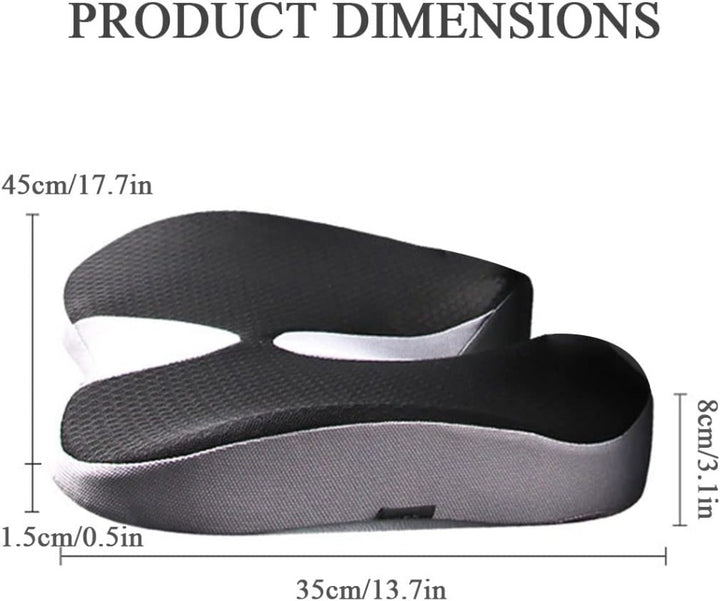 Premium Non-Slip Orthopedic Memory Foam Cushion – Tailbone and Sciatica Pain Relief Seat Cushion for Prostate Comfort, Back Support, and Chair or Car Use