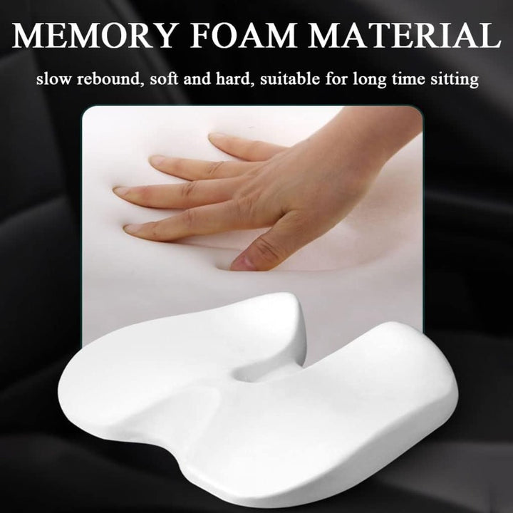 Premium Non-Slip Orthopedic Memory Foam Cushion – Tailbone and Sciatica Pain Relief Seat Cushion for Prostate Comfort, Back Support, and Chair or Car Use