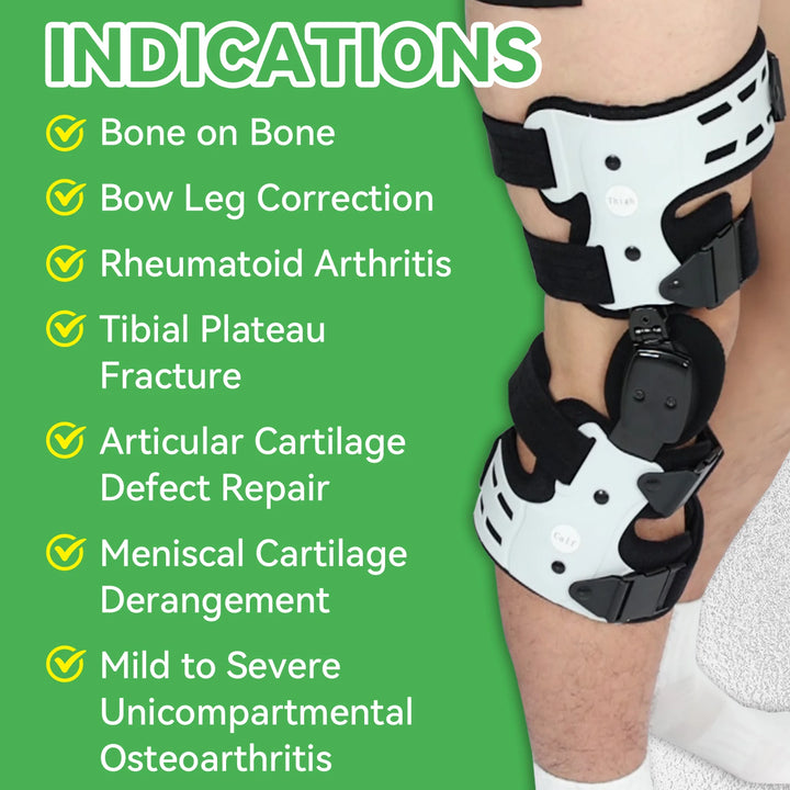Premium OA Unloader Knee Brace – Adjustable Hinged Support with Medial Offloading and Range of Motion Control