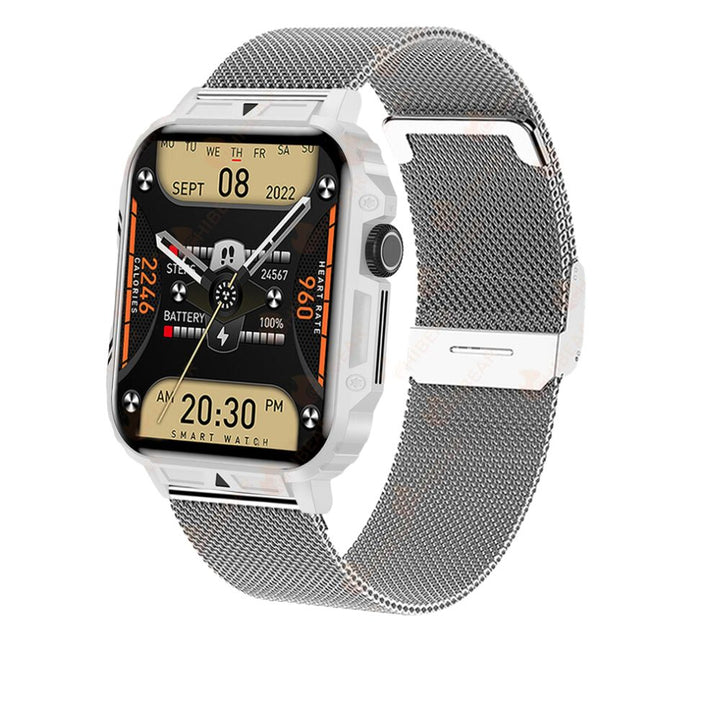 Premium Outdoor Military Smartwatch for Men - Bluetooth Calling, IP68 Waterproof, 100+ Sports Modes, 1.95-inch Display, Heart Rate & Health Monitoring