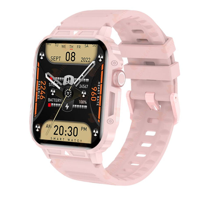 Premium Outdoor Military Smartwatch for Men - Bluetooth Calling, IP68 Waterproof, 100+ Sports Modes, 1.95-inch Display, Heart Rate & Health Monitoring