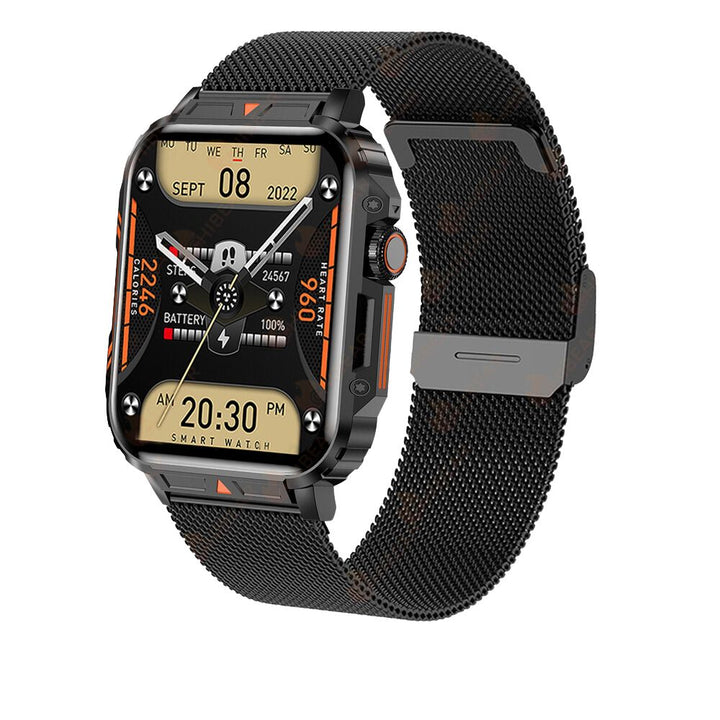 Premium Outdoor Military Smartwatch for Men - Bluetooth Calling, IP68 Waterproof, 100+ Sports Modes, 1.95-inch Display, Heart Rate & Health Monitoring