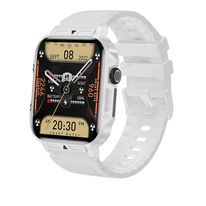Premium Outdoor Military Smartwatch for Men - Bluetooth Calling, IP68 Waterproof, 100+ Sports Modes, 1.95-inch Display, Heart Rate & Health Monitoring