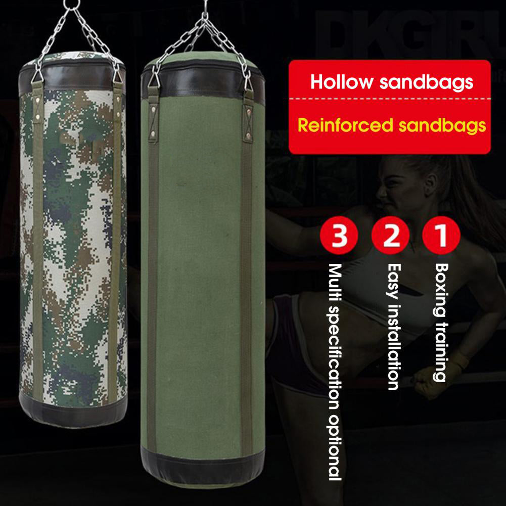 Premium PVC Boxing Sandbag – Durable Hanging Punching Bag for Indoor & Outdoor Training – Oxford Cloth & Sponge Material – Available in 60/80/100cm Sizes – Includes Chain for Secure Mounting