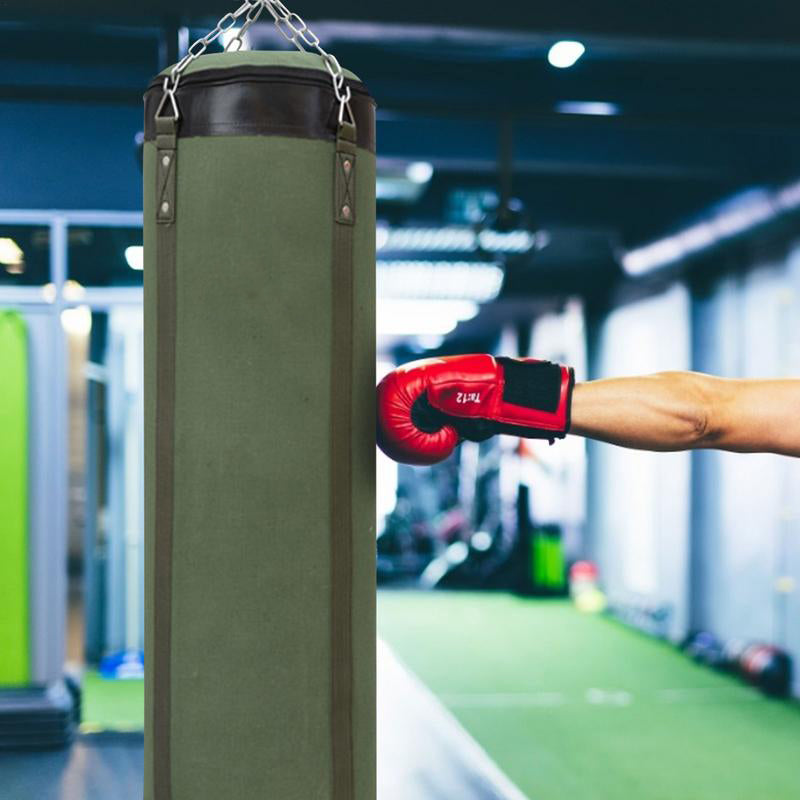 Premium PVC Boxing Sandbag – Durable Hanging Punching Bag for Indoor & Outdoor Training – Oxford Cloth & Sponge Material – Available in 60/80/100cm Sizes – Includes Chain for Secure Mounting