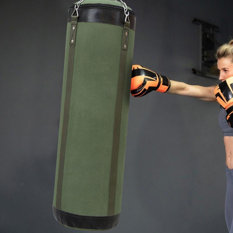 Premium PVC Boxing Sandbag – Durable Hanging Punching Bag for Indoor & Outdoor Training – Oxford Cloth & Sponge Material – Available in 60/80/100cm Sizes – Includes Chain for Secure Mounting