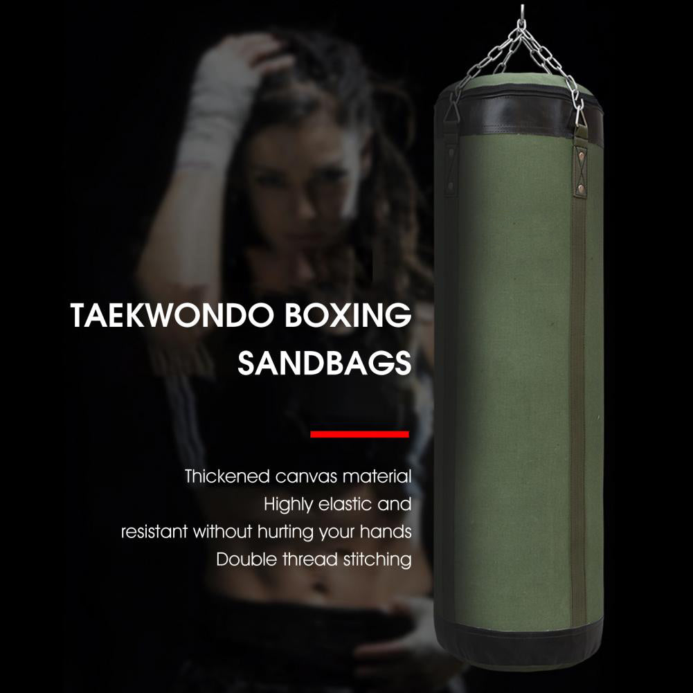 Premium PVC Boxing Sandbag – Durable Hanging Punching Bag for Indoor & Outdoor Training – Oxford Cloth & Sponge Material – Available in 60/80/100cm Sizes – Includes Chain for Secure Mounting