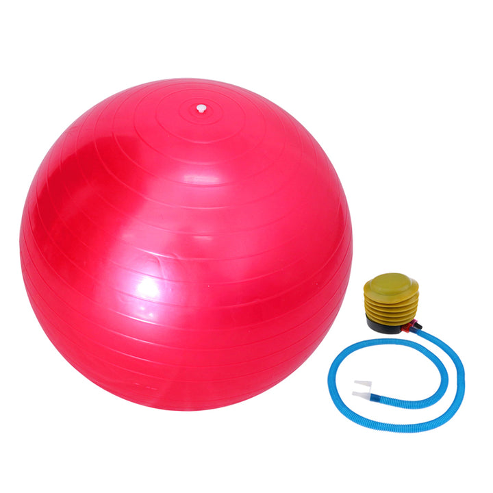 Premium PVC Fitness Yoga Ball for Home Gym & Pilates – Anti-Slip Balance Exercise Ball, Explosion-Proof, Multiple Sizes (45cm-95cm), Available in Purple, Pink, Grey, Blue, Red