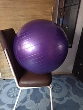 Premium PVC Fitness Yoga Ball for Home Gym & Pilates – Anti-Slip Balance Exercise Ball, Explosion-Proof, Multiple Sizes (45cm-95cm), Available in Purple, Pink, Grey, Blue, Red