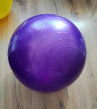 Premium PVC Fitness Yoga Ball for Home Gym & Pilates – Anti-Slip Balance Exercise Ball, Explosion-Proof, Multiple Sizes (45cm-95cm), Available in Purple, Pink, Grey, Blue, Red