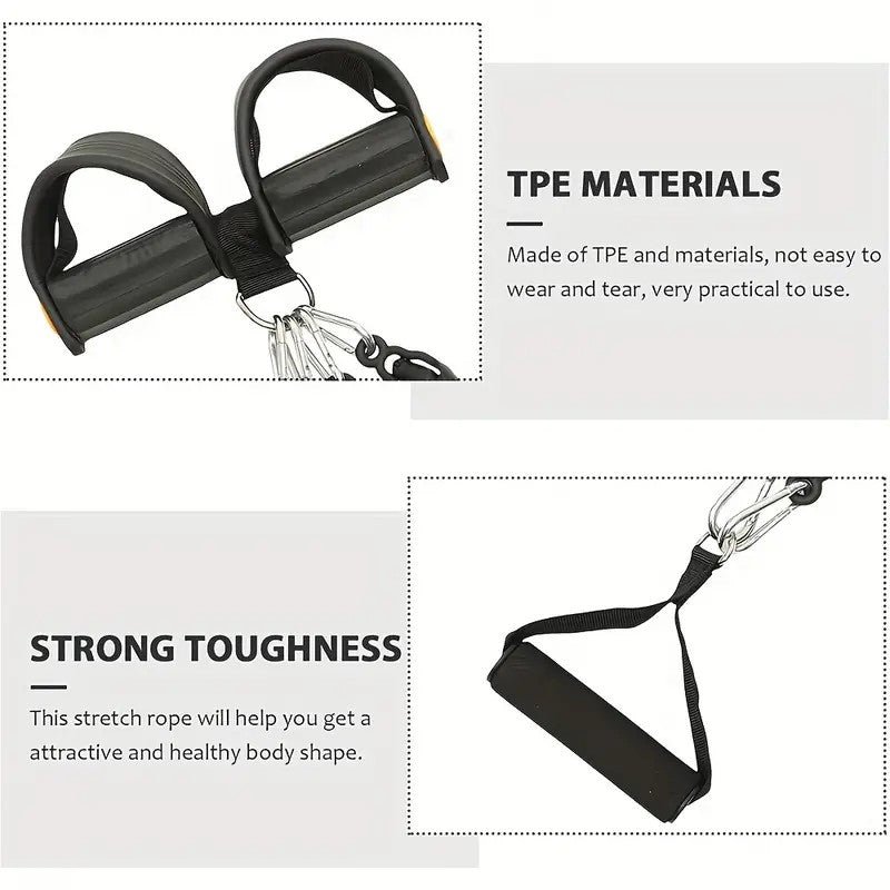 Premium Pedal Tensioner – Multi-Functional Fitness Resistance Device for Men, Abdominal, Back & Muscle Training, Adjustable Tension, Portable Pull Rope for Home Gym Workouts