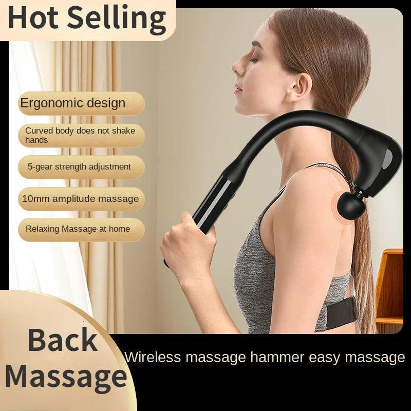 Premium Percussion Massage Hammer – Powerful Muscle Relief Gun for Neck, Back, Shoulder, and Leg Pain – Deep Tissue Massager with Flexible Design for Athletes and Everyday Use