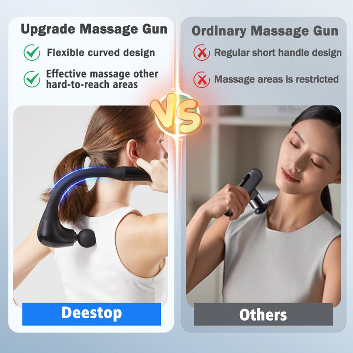 Premium Percussion Massage Hammer – Powerful Muscle Relief Gun for Neck, Back, Shoulder, and Leg Pain – Deep Tissue Massager with Flexible Design for Athletes and Everyday Use