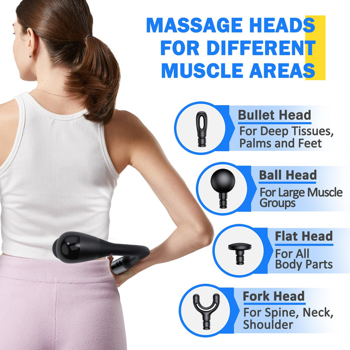 Premium Percussion Massage Hammer – Powerful Muscle Relief Gun for Neck, Back, Shoulder, and Leg Pain – Deep Tissue Massager with Flexible Design for Athletes and Everyday Use