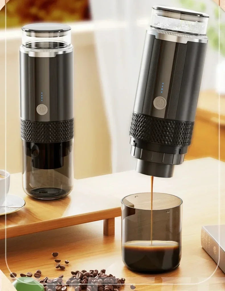 Premium Portable Electric Grind-and-Brew Coffee Maker – Compatible with Ground Coffee and K-Cup Pods