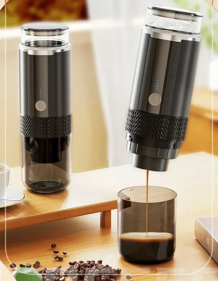 Premium Portable Electric Grind-and-Brew Coffee Maker – Compatible with Ground Coffee and K-Cup Pods