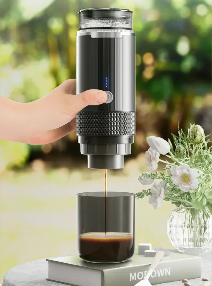 Premium Portable Electric Grind-and-Brew Coffee Maker – Compatible with Ground Coffee and K-Cup Pods