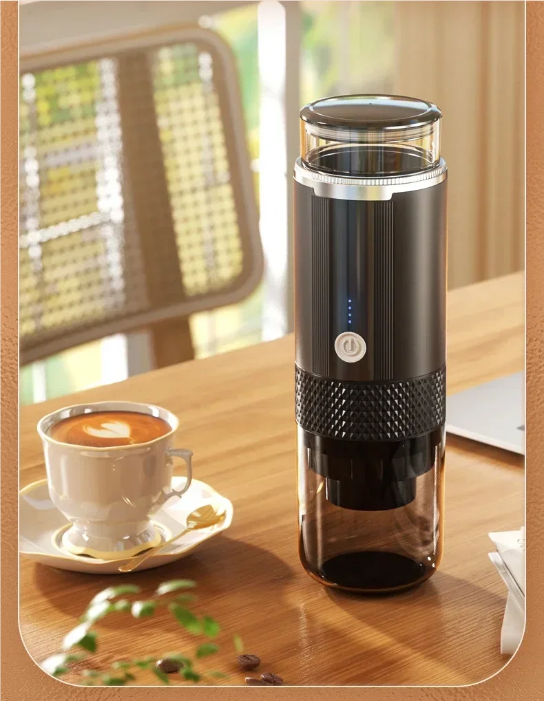 Premium Portable Electric Grind-and-Brew Coffee Maker – Compatible with Ground Coffee and K-Cup Pods