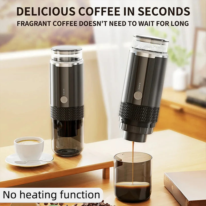 Premium Portable Electric Grind-and-Brew Coffee Maker – Compatible with Ground Coffee and K-Cup Pods