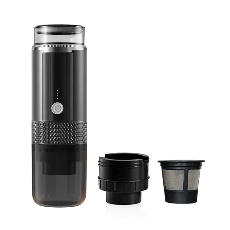 Premium Portable Electric Grind-and-Brew Coffee Maker – Compatible with Ground Coffee and K-Cup Pods