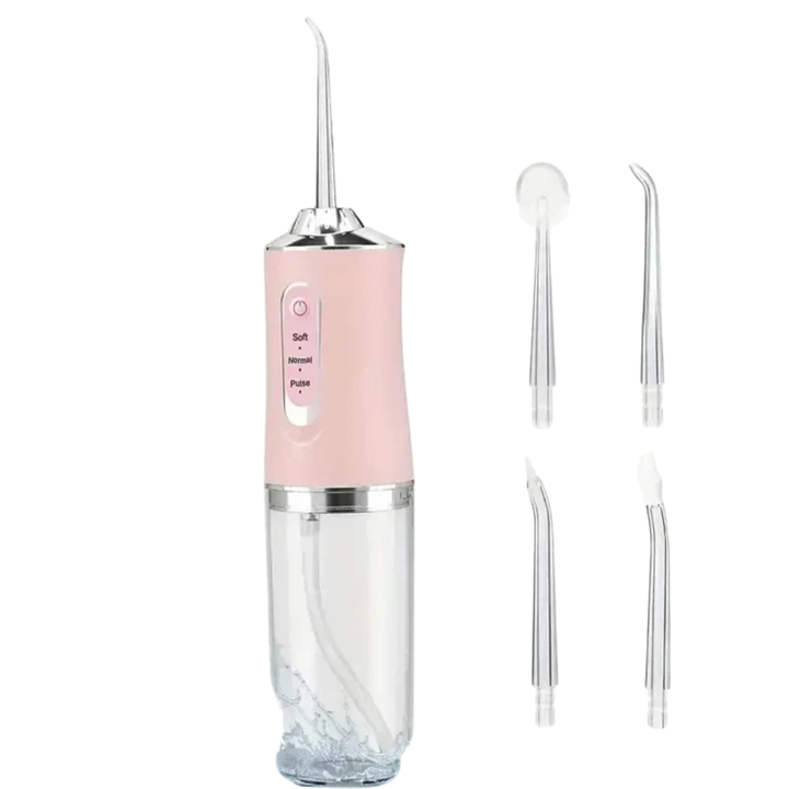 Premium Portable Electric Oral Irrigator – USB Rechargeable Water Flosser with 4 Jet Tips and 3 Cleaning Modes