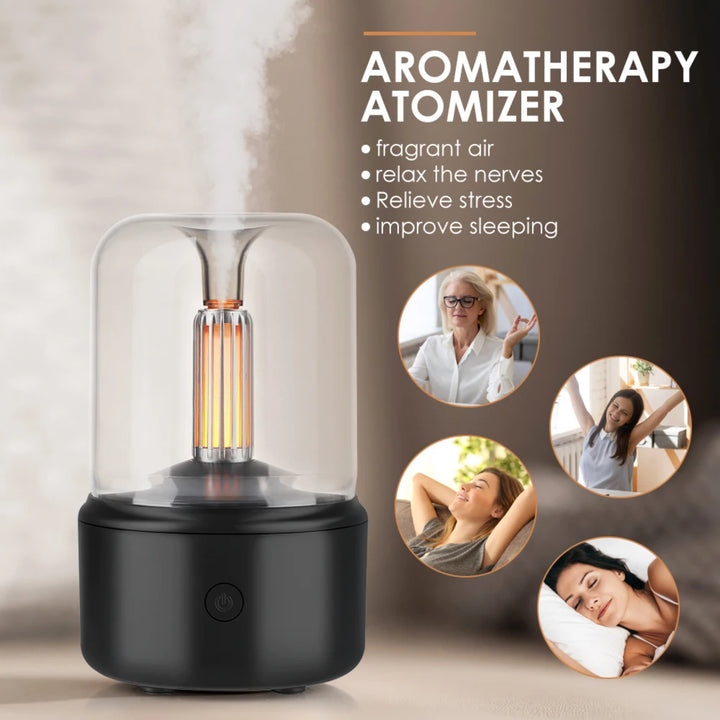 Premium Portable Mini Aroma Diffuser & USB Air Humidifier – Essential Oil Sprayer, Night Light, Cold Mist, 120ml Capacity, Safe Auto Shut-Off for Home & Gift