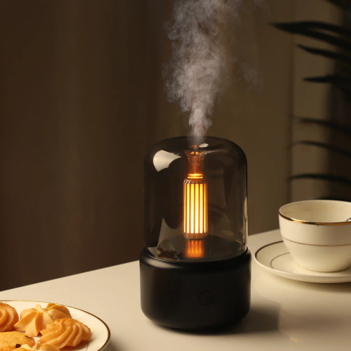 Premium Portable Mini Aroma Diffuser & USB Air Humidifier – Essential Oil Sprayer, Night Light, Cold Mist, 120ml Capacity, Safe Auto Shut-Off for Home & Gift