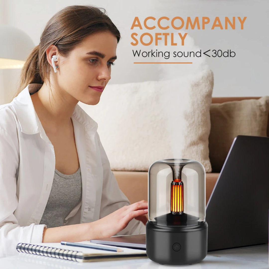 Premium Portable Mini Aroma Diffuser & USB Air Humidifier – Essential Oil Sprayer, Night Light, Cold Mist, 120ml Capacity, Safe Auto Shut-Off for Home & Gift
